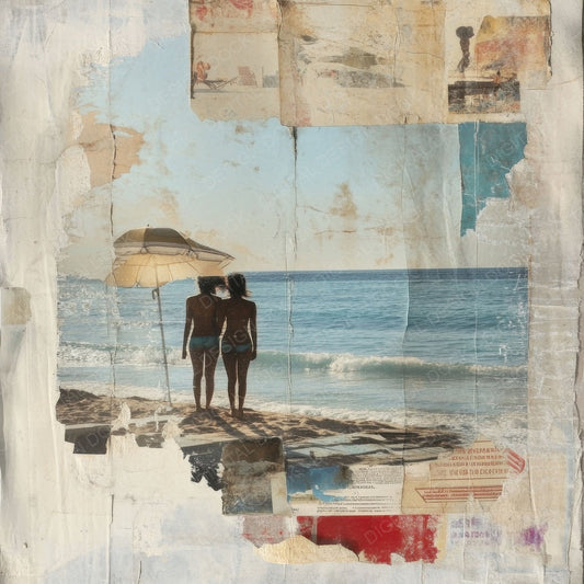 Torn Postcards Beach Digital Paper Pack (DDD004035)