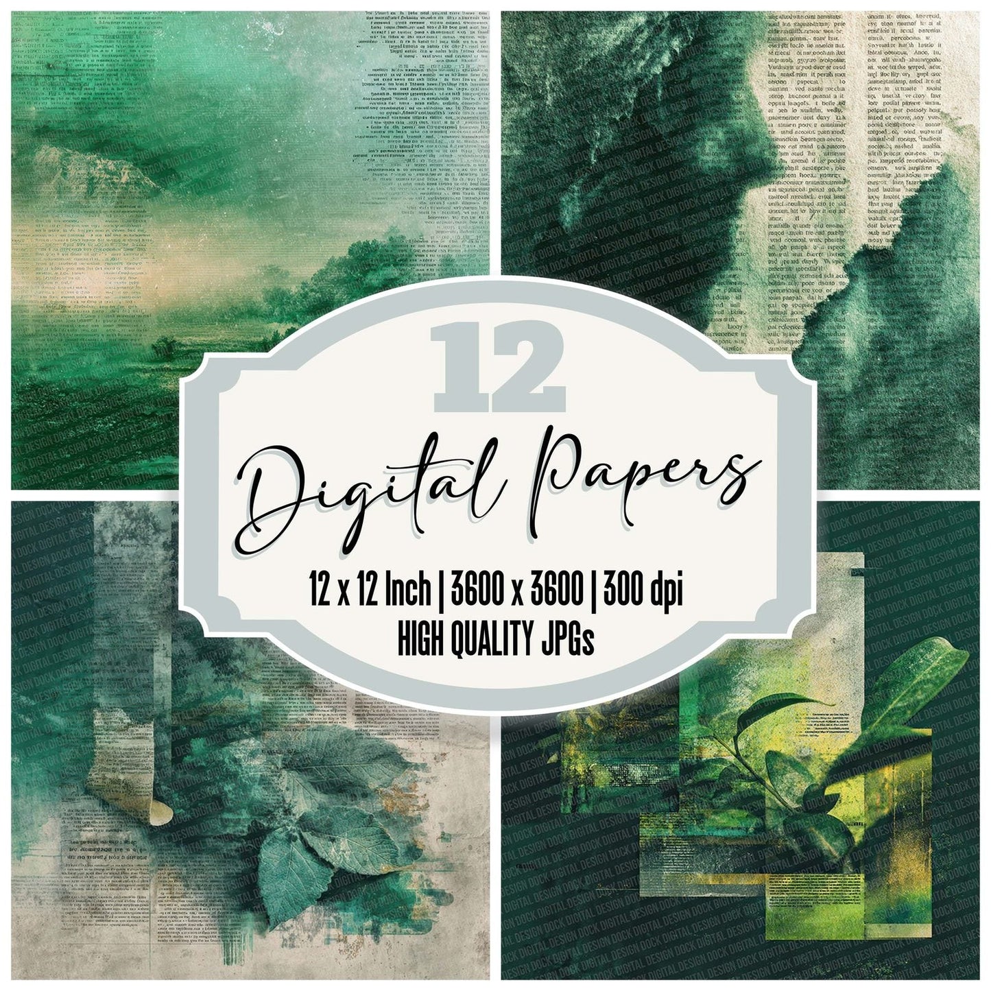 Toxic Leaf Burn Digital Paper Pack (DDD004039)