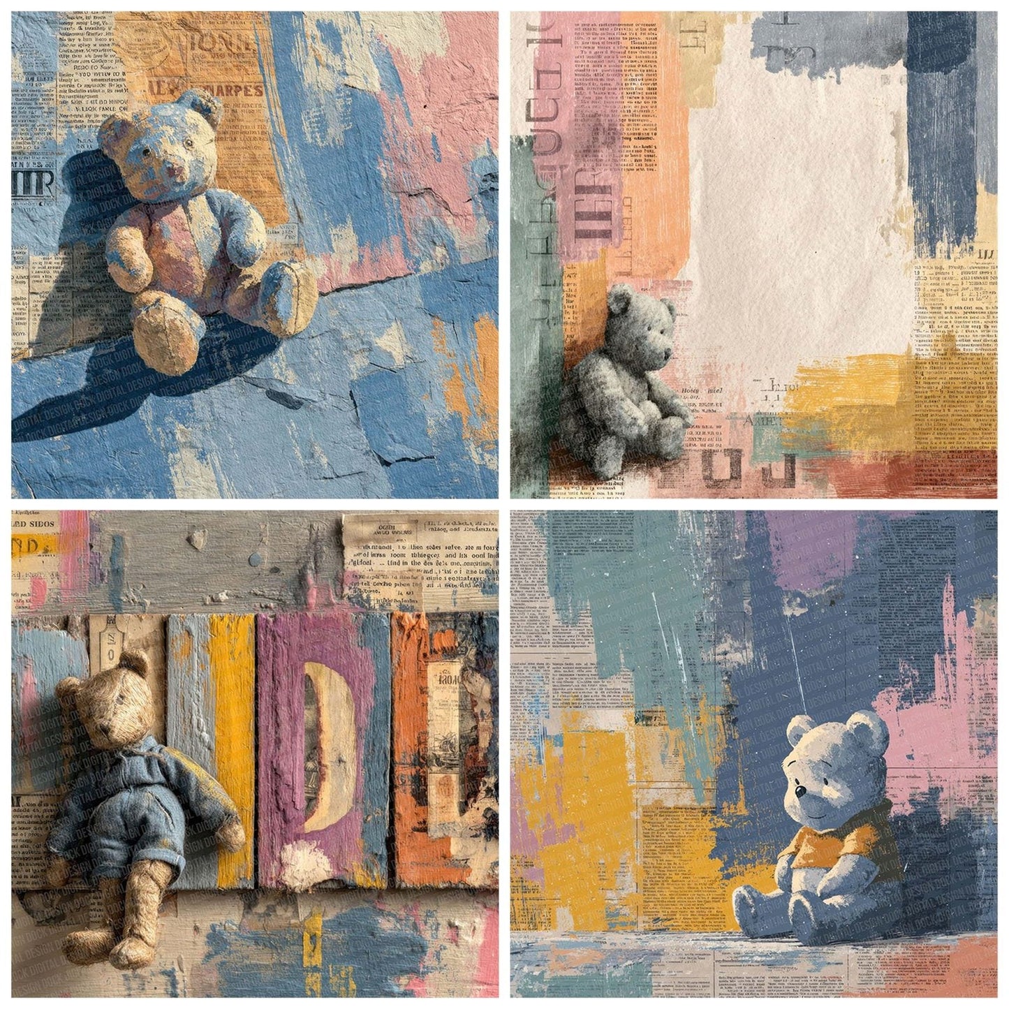Toy Blueprint Layers Digital Paper Pack (DDD004041)