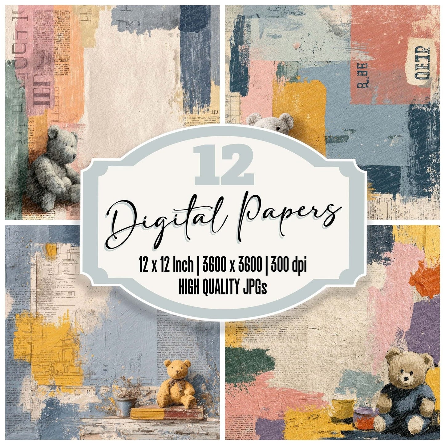 Toy Blueprint Layers Digital Paper Pack (DDD004041)