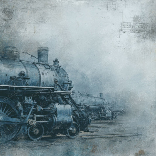 Train Engineer Notes Wash Digital Paper Pack (DDD004042)