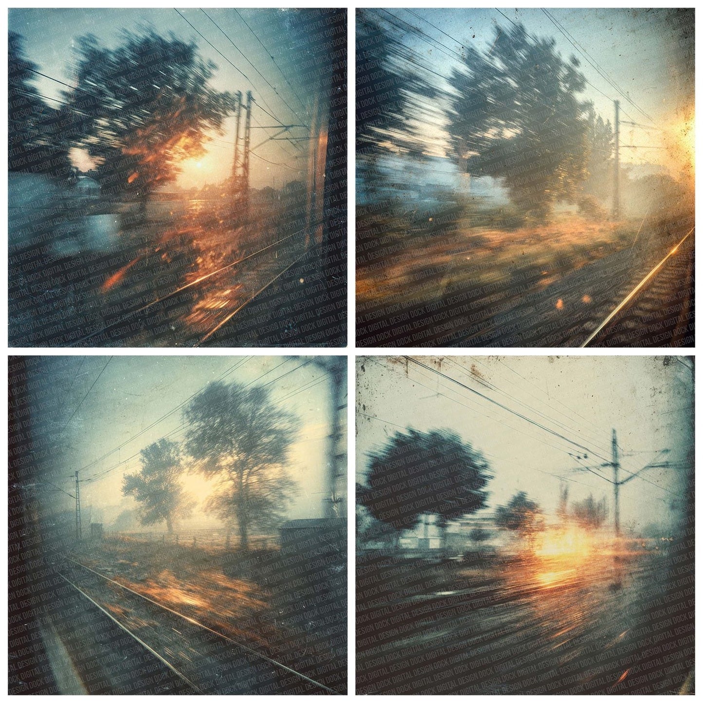 Train Window Streak Digital Paper Pack (DDD004045)