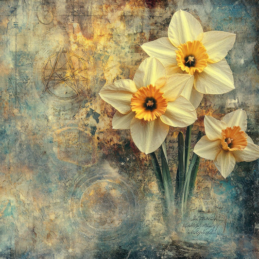 Transmuted Daffodil Metal Digital Paper Pack (DDD004048)