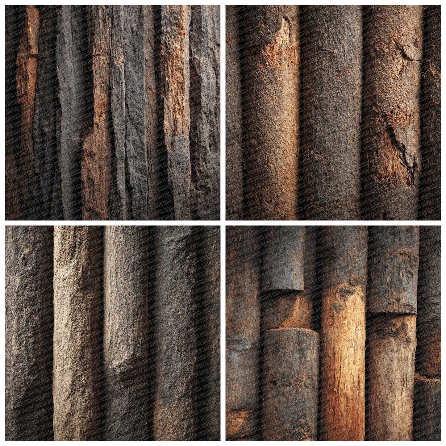 Tree Bark Wall Digital Paper Pack (DDD004058)