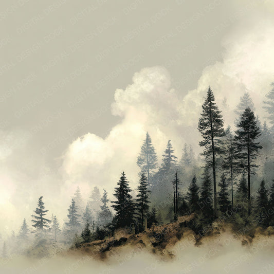 Treetop Cloud Line Fade Digital Paper Pack (DDD004059)