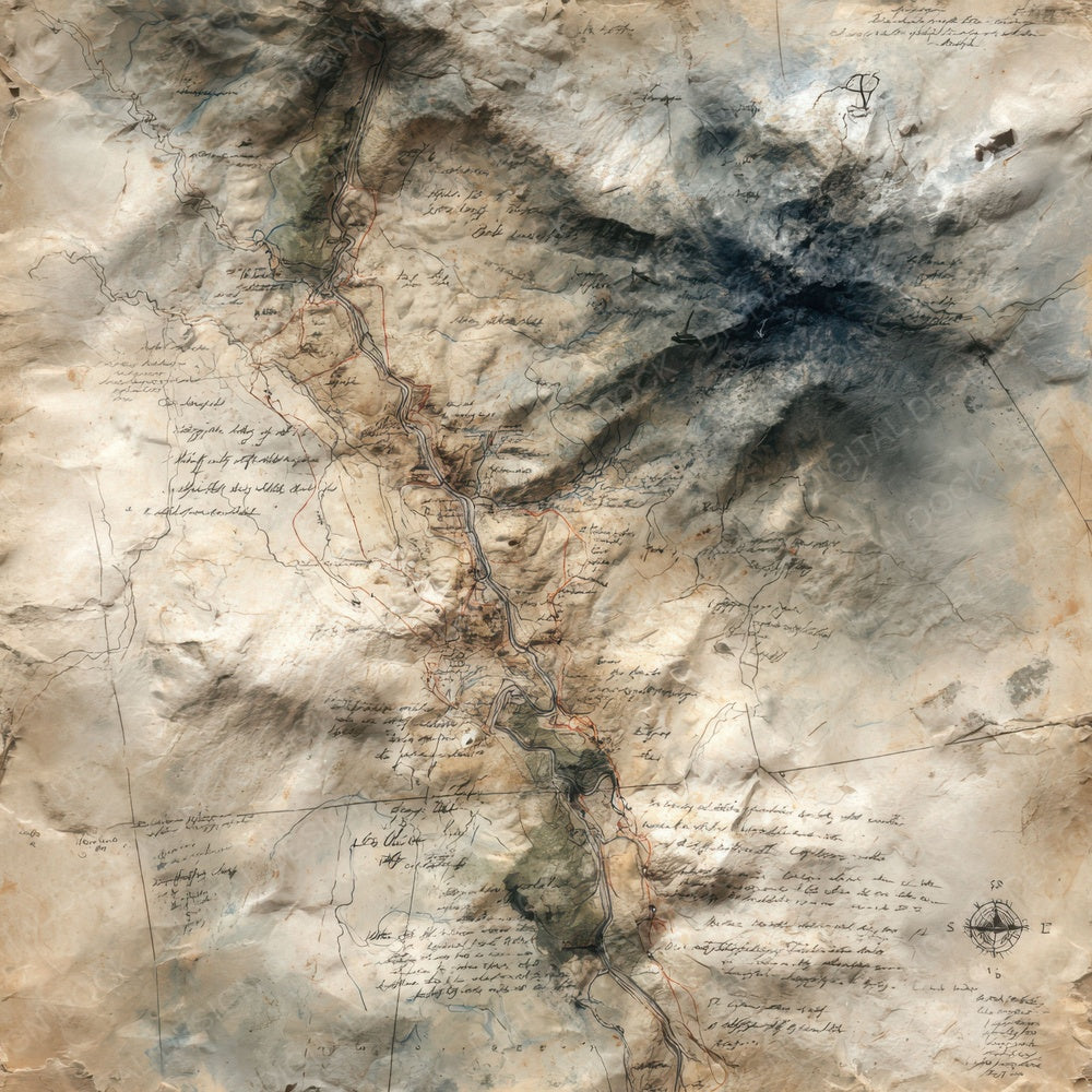 Trench Map Collage Digital Paper Pack (DDD004060)