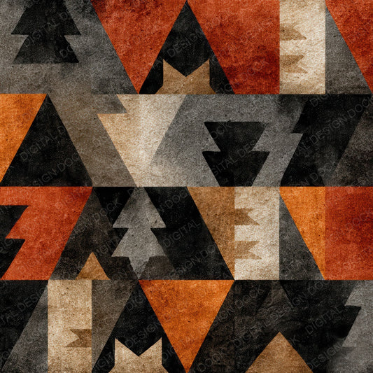 Tribal Arrow Terracotta Black Digital Paper Pack (DDD004063)