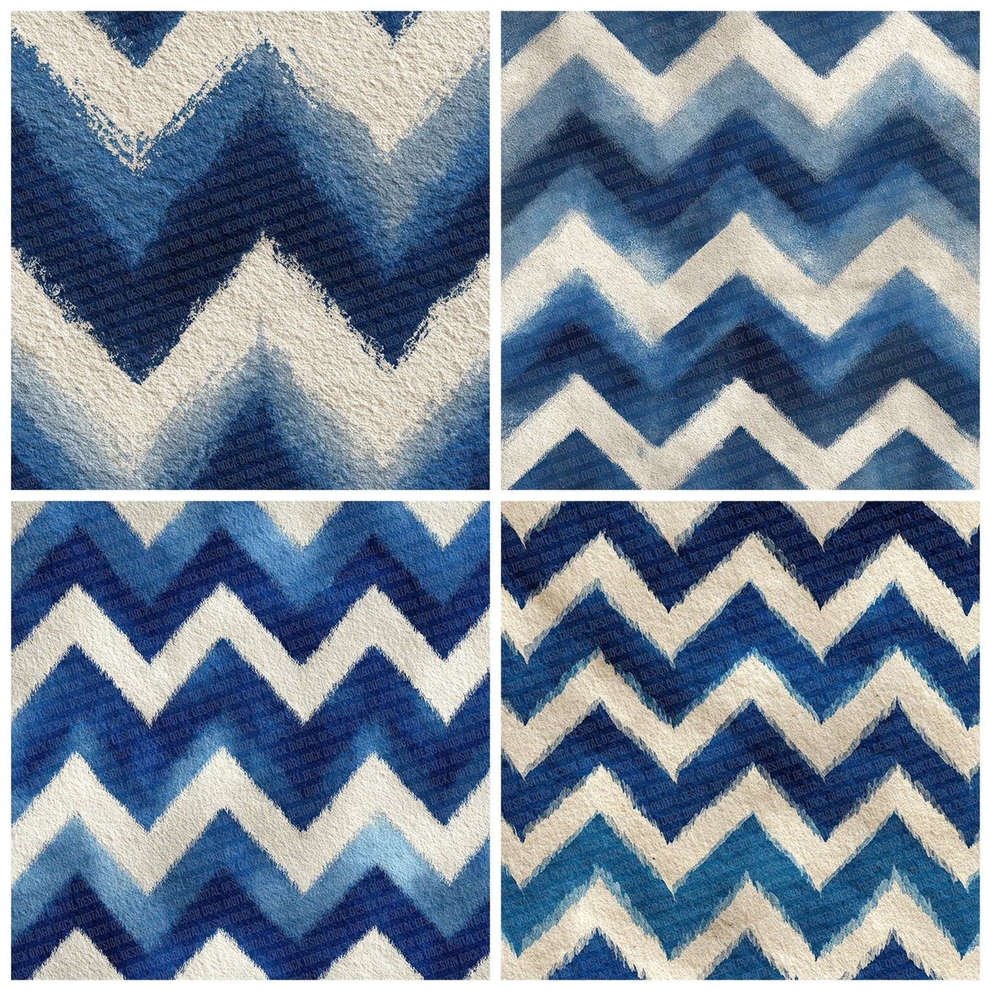 Tribal Chevron Indigo White Digital Paper Pack (DDD004064)