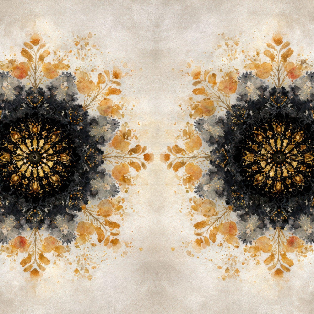 Tribal Circle Ochre Black Digital Paper Pack (DDD004065)
