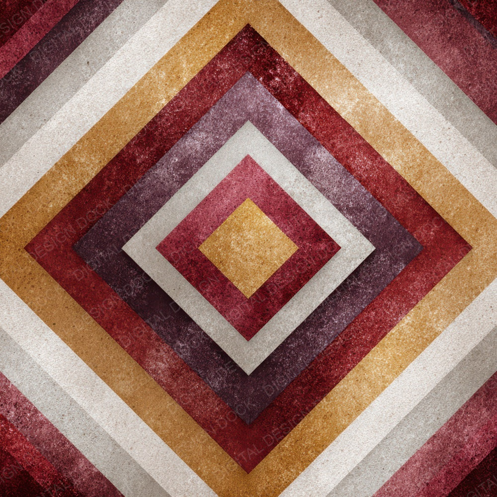 Tribal Diamond Burgundy Mustard Digital Paper Pack (DDD004069)