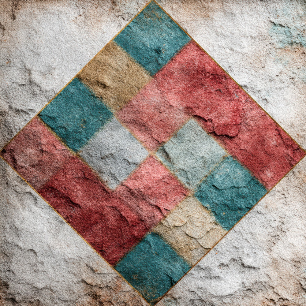 Tribal Diamond Teal Crimson Digital Paper Pack (DDD004070)