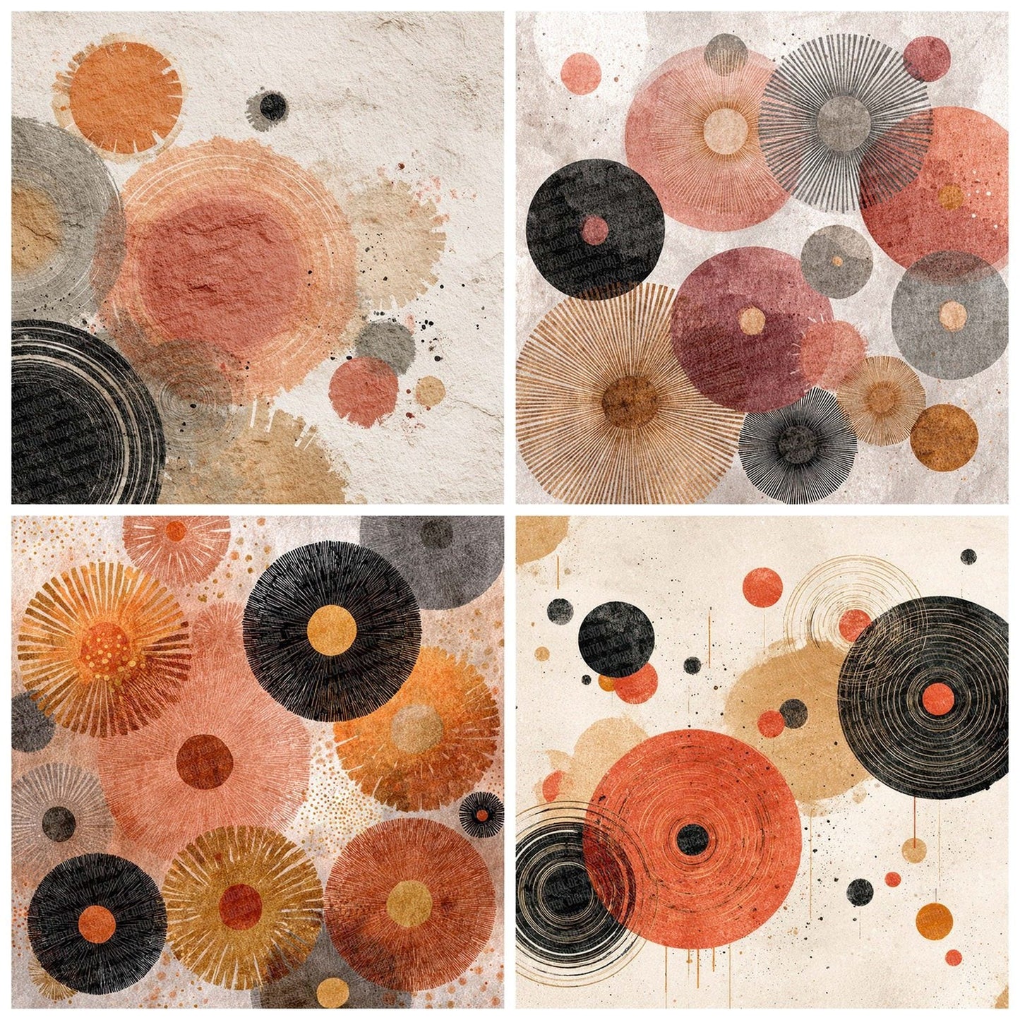 Tribal Sun Disc Terracotta Digital Paper Pack (DDD004077)