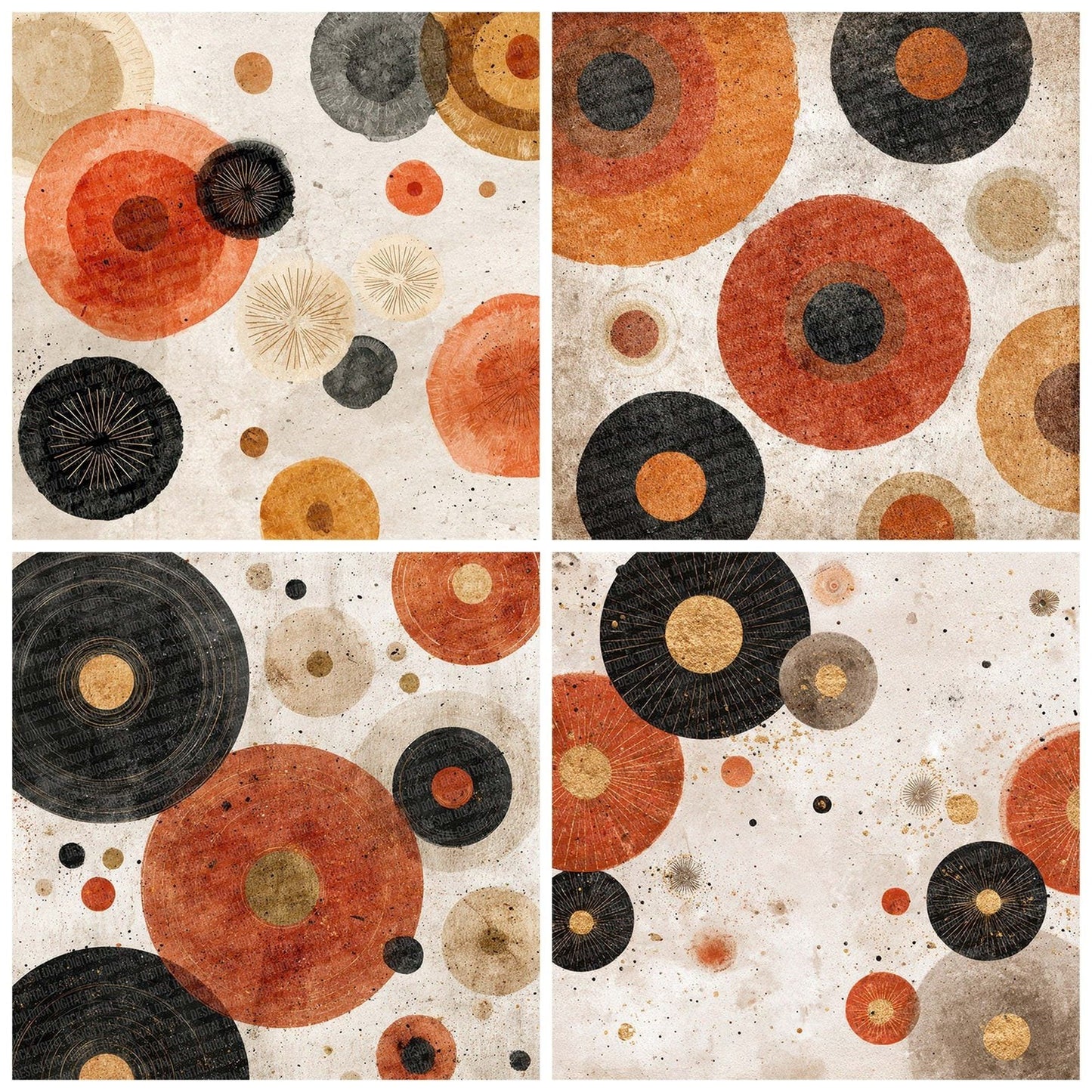 Tribal Sun Disc Terracotta Digital Paper Pack (DDD004077)