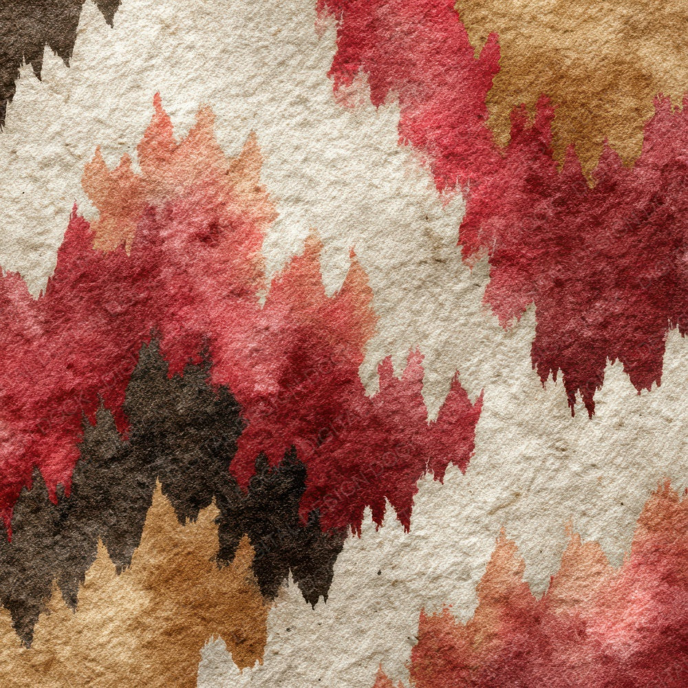 Tribal Zigzag Crimson Ochre Digital Paper Pack (DDD004083)