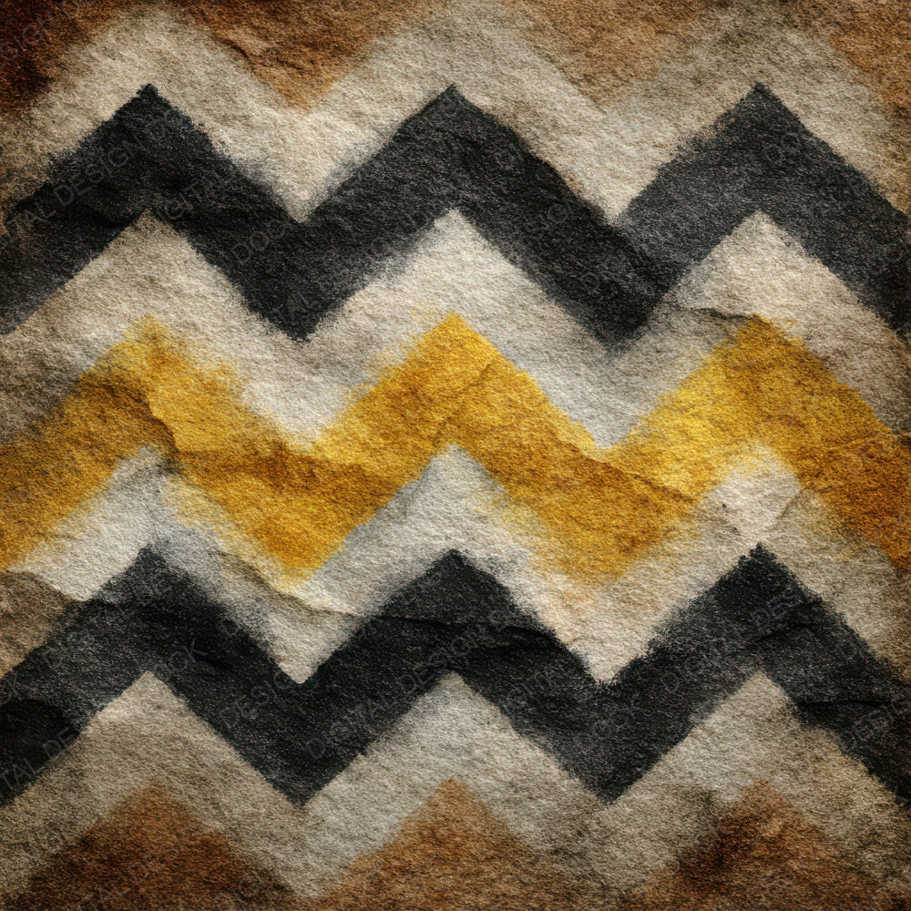 Tribal Zigzag Ochre Black Digital Paper Pack (DDD004084)