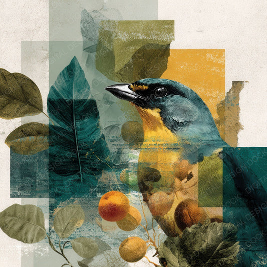 Tropical Bird Moodboard Digital Paper Pack (DDD004086)