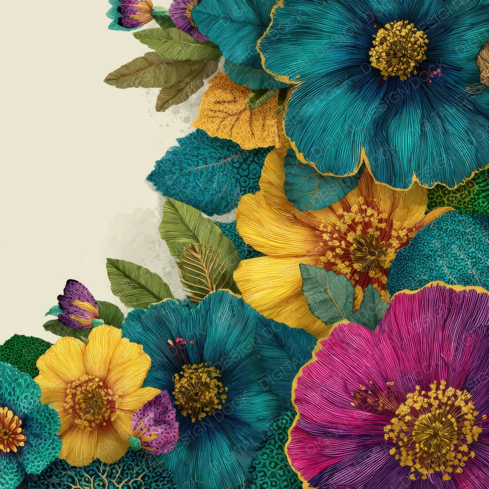 Tropical Carnival Florals Digital Paper Pack (DDD004089)