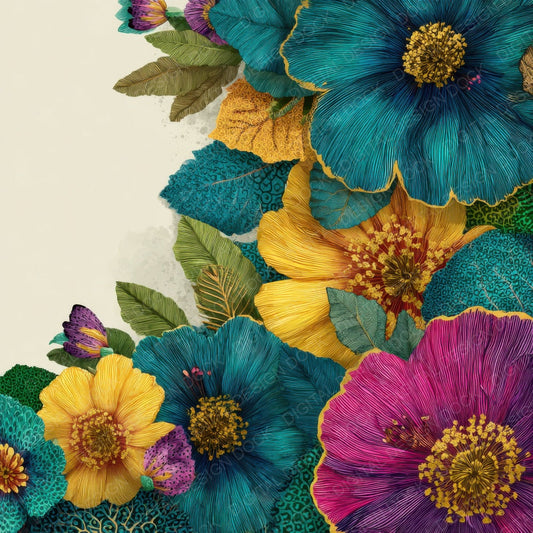 Tropical Carnival Florals Digital Paper Pack (DDD004089)