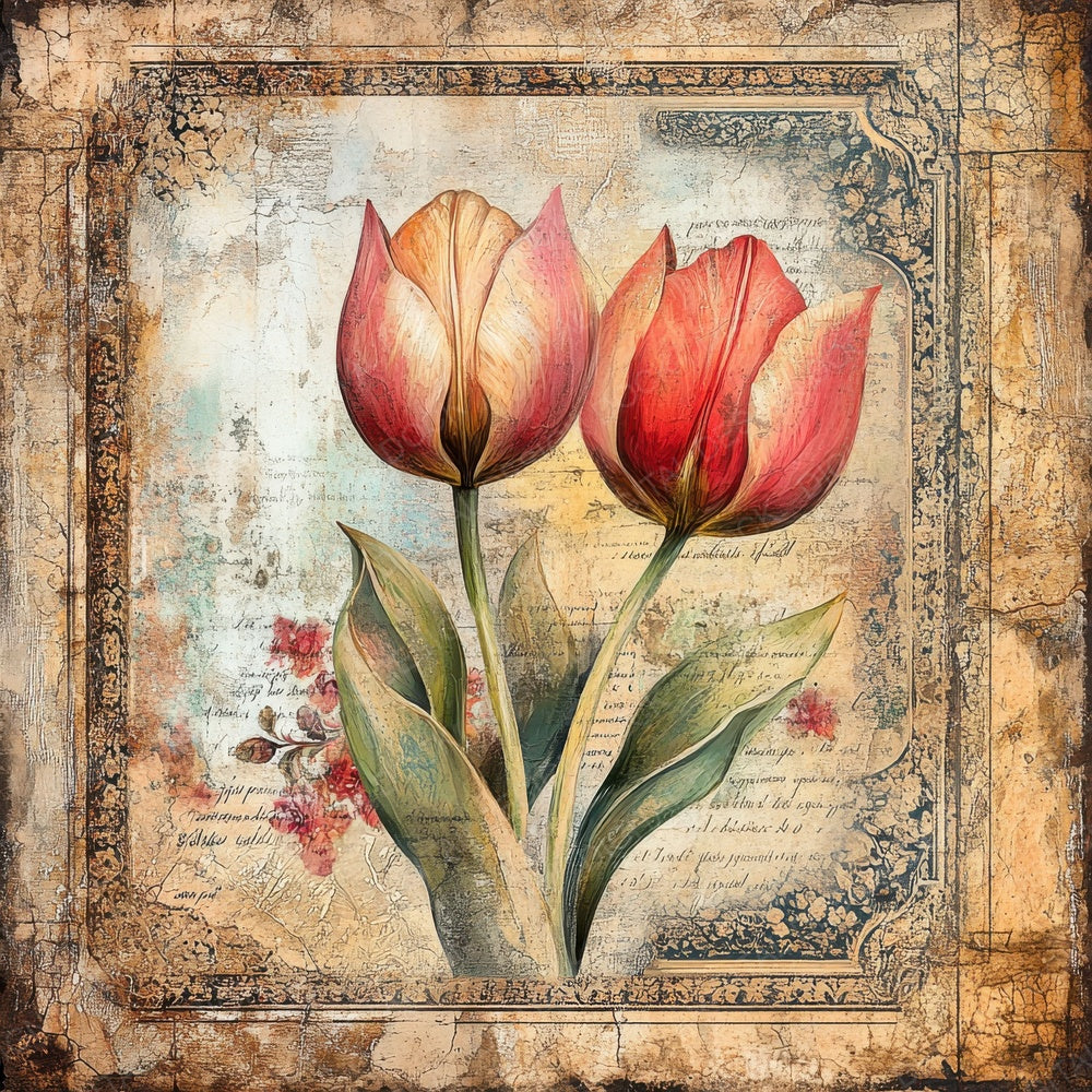 Turkey Tulip Mosaic Digital Paper Pack (DDD004099)