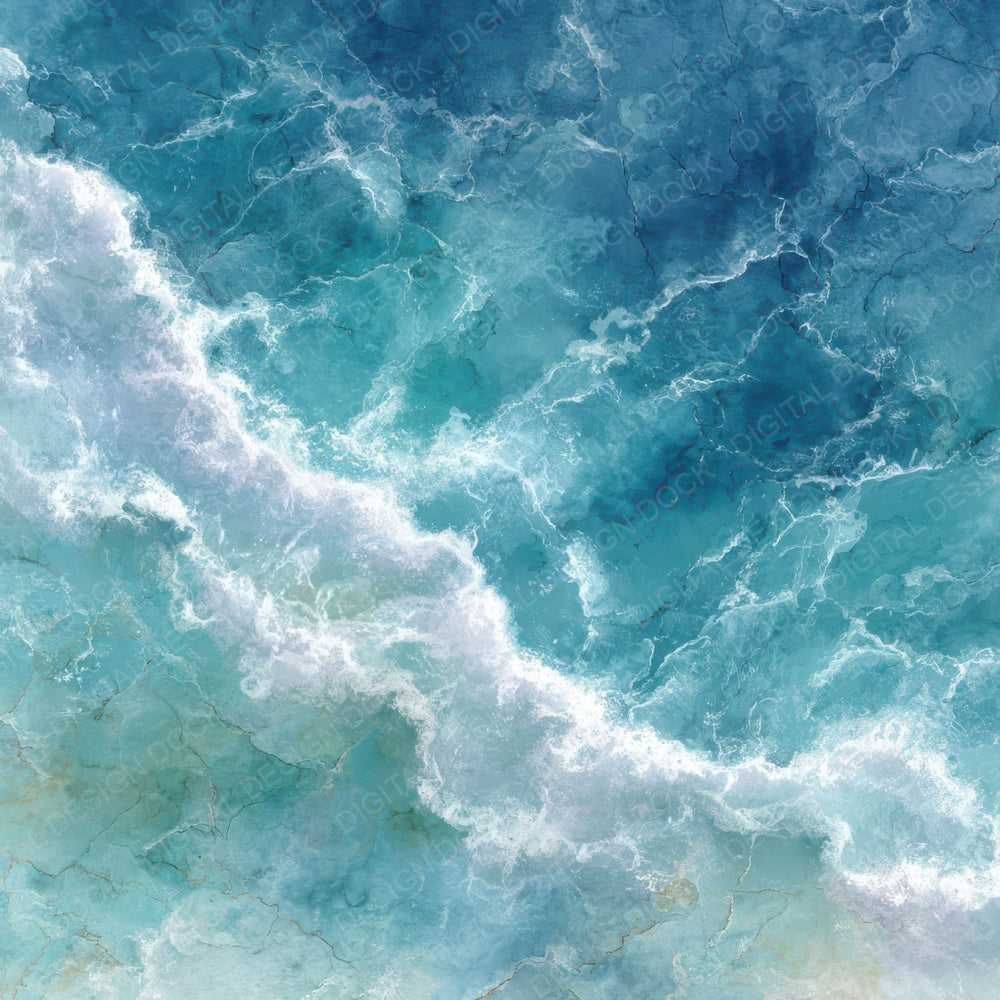 Turquoise Foam Marble Digital Paper Pack (DDD004101)