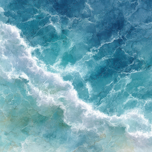 Turquoise Foam Marble Digital Paper Pack (DDD004101)