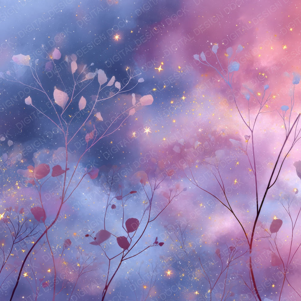 Twilight Starflower Glow Digital Paper Pack (DDD004111)