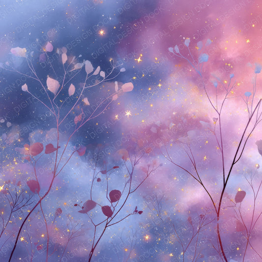 Twilight Starflower Glow Digital Paper Pack (DDD004111)