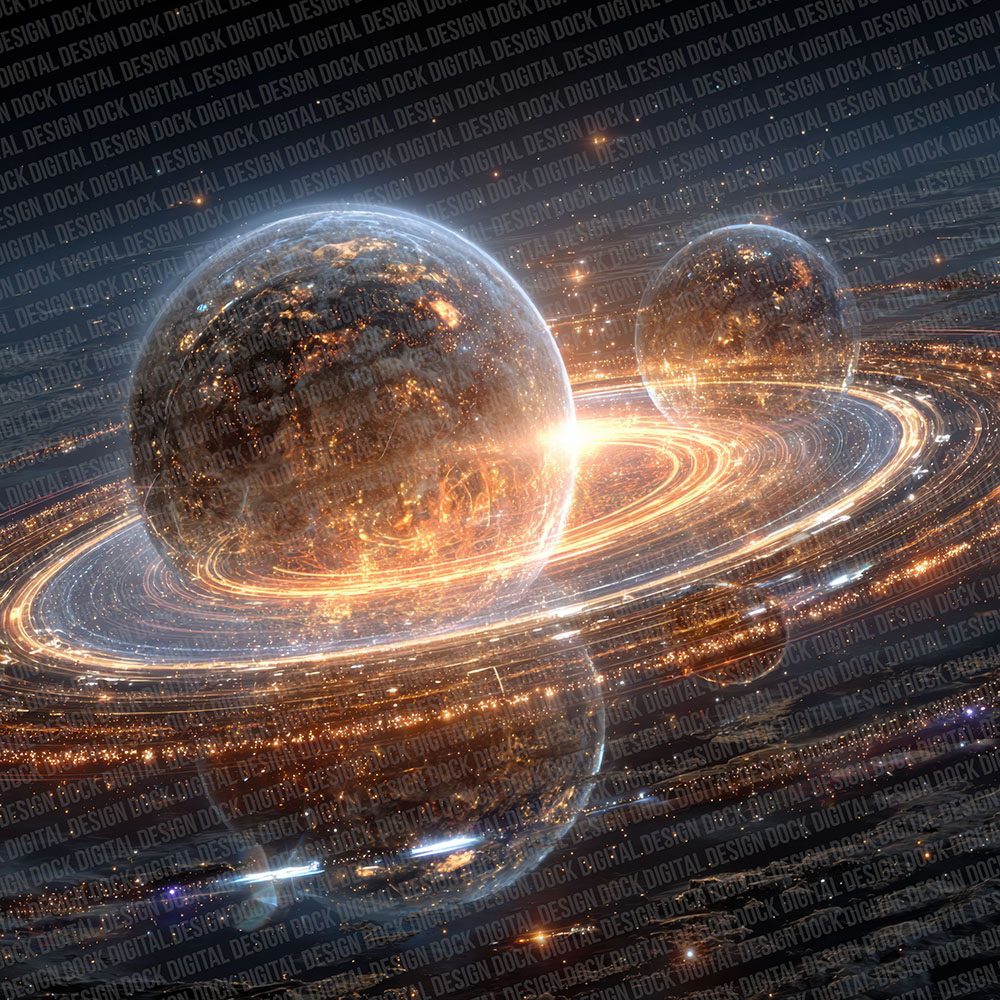 Twin Planet Cyber Space Digital Paper Pack (DDD007742)