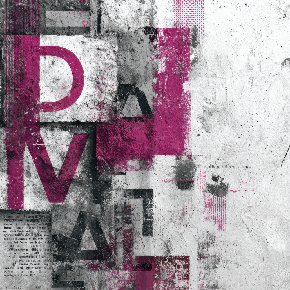 Type Misprint Magenta Grid Noise Digital Paper Pack (DDD004114)