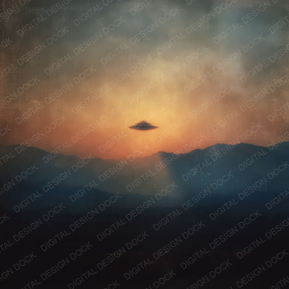UFO Desert Horizon Dust Heat Blur Digital Paper Pack (DDD004119)