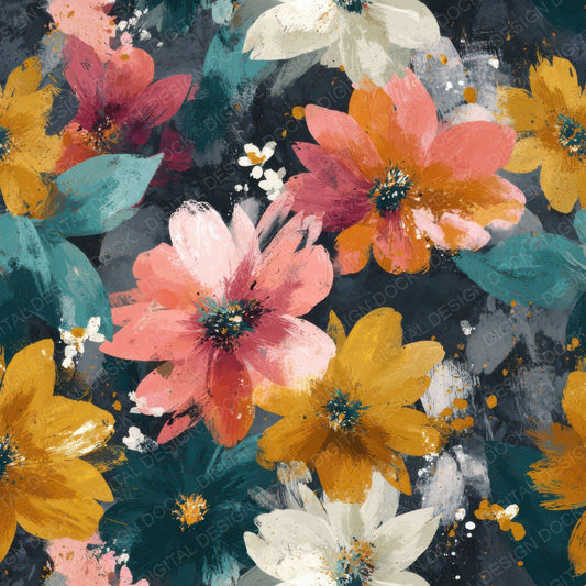 Urban Ink Florals Digital Paper Pack (DDD008027)