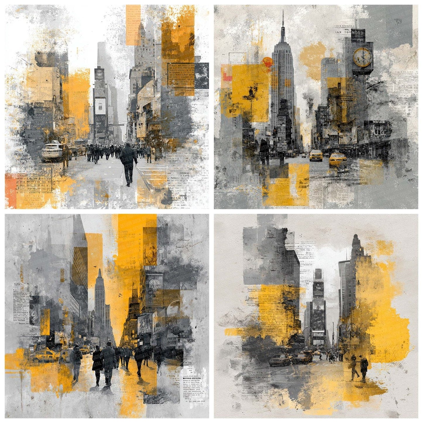 Urban NYC Collage Digital Paper Pack (DDD004128)