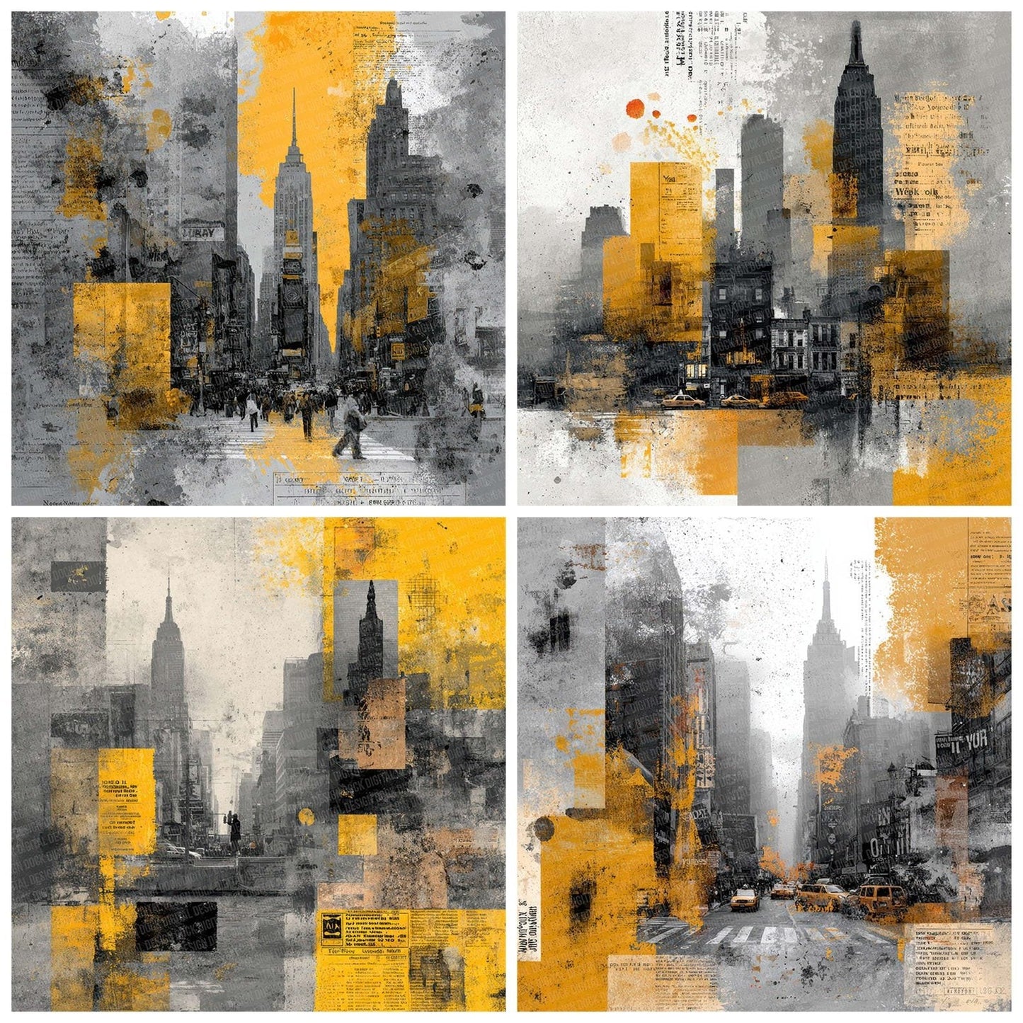 Urban NYC Collage Digital Paper Pack (DDD004128)