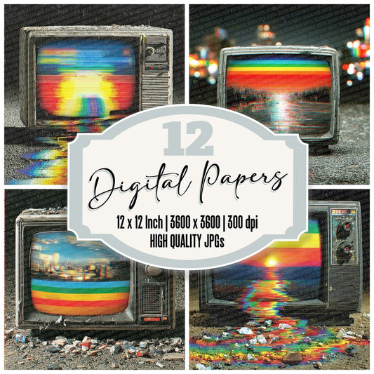 VHS Static Burn Digital Paper Pack (DDD004149)