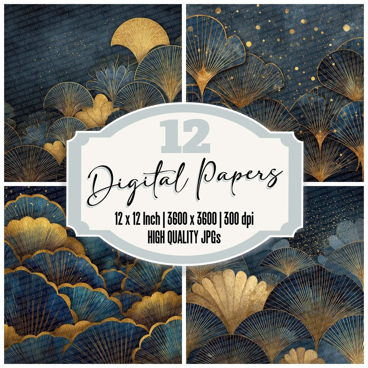 Velvet Deco Glow Digital Paper Pack (DDD004142)