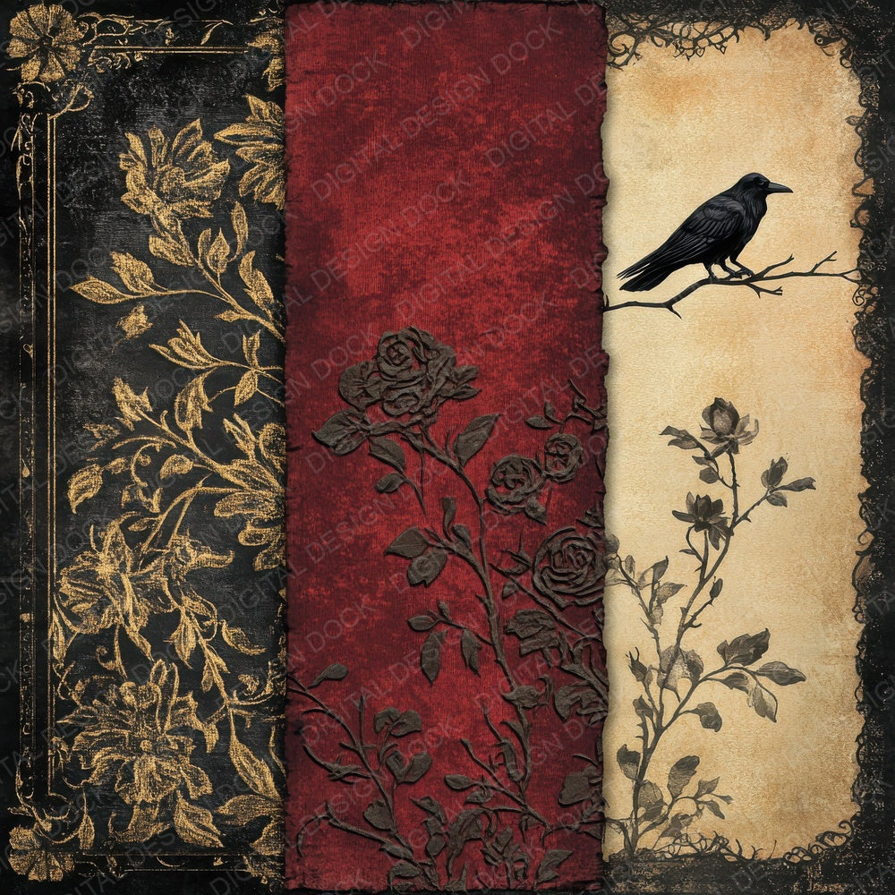 Velvet Lace Grimoire Digital Paper Pack (DDD004145)