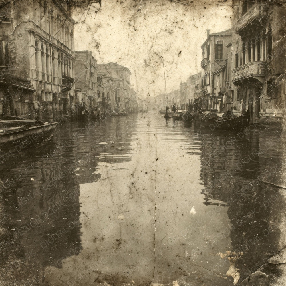 Venice Canal Damaged Photo Digital Paper Pack (DDD004156)