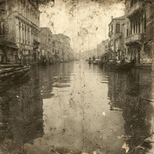 Venice Canal Damaged Photo Digital Paper Pack (DDD004156)