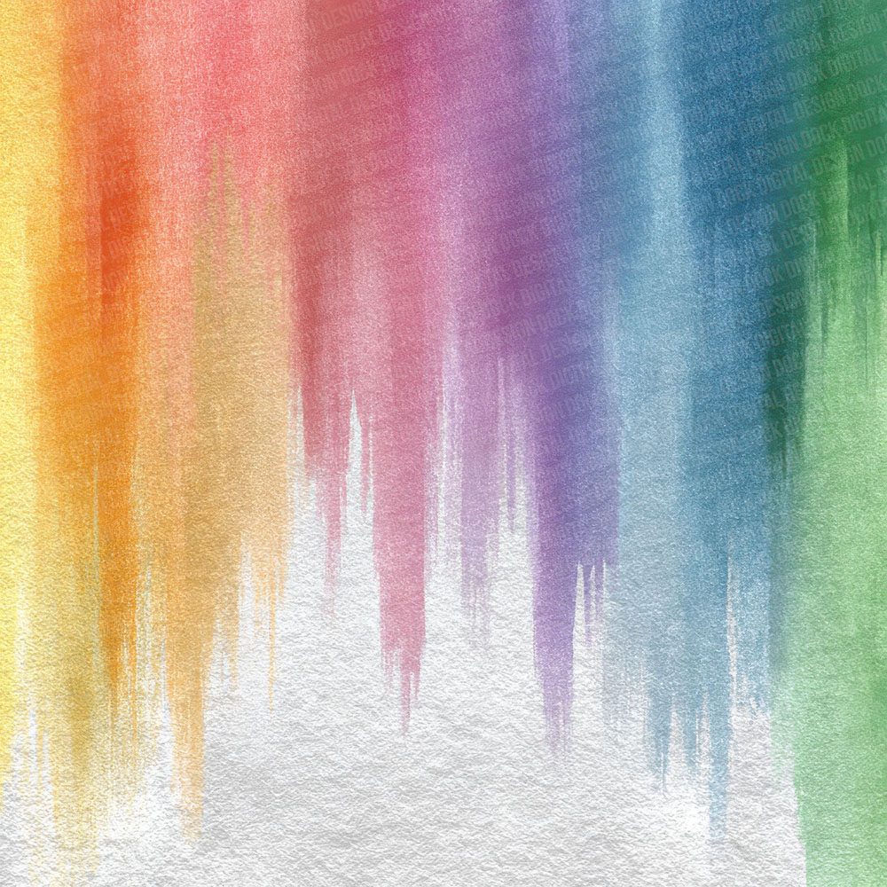 Vertical Flow Watercolour Rainbow Digital Paper Pack (DDD004157)