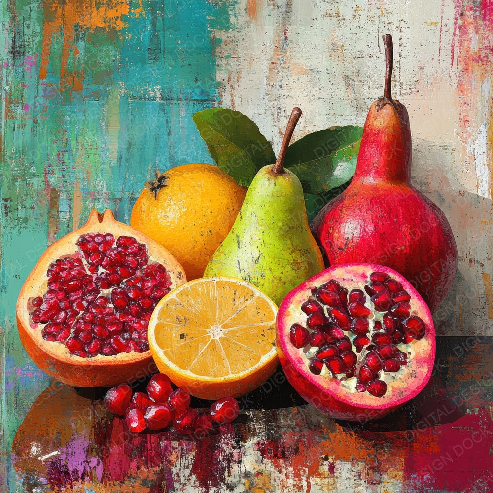 Vibrant Fruit Brush Digital Paper Pack (DDD004160)