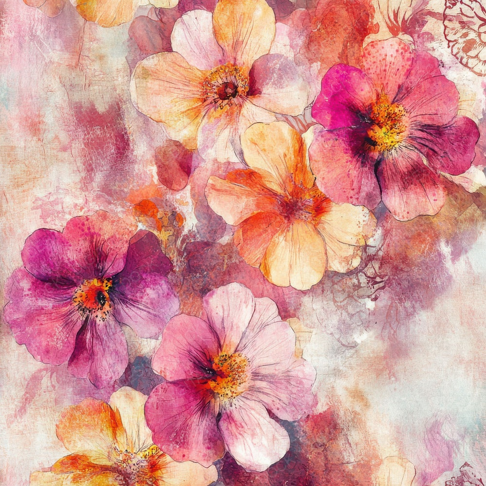 Vibrant Watercolor Bloom Digital Paper Pack (DDD004161)