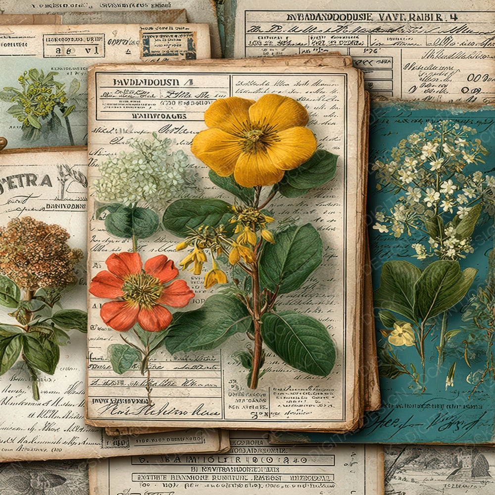 Victorian Botanical Studies Digital Paper Pack (DDD007980)