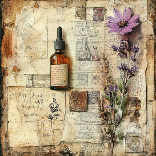 Victorian Decoupage Apothecary Label Digital Paper Pack (DDD004164)