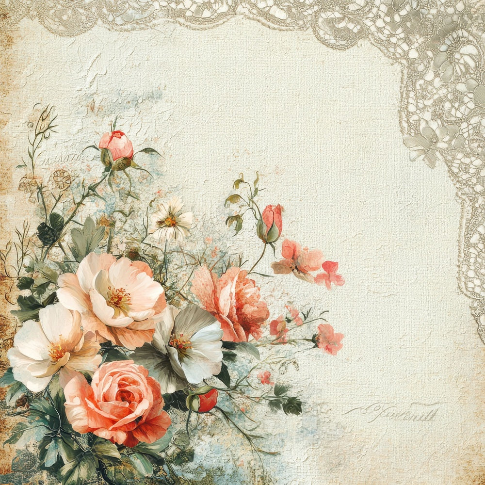 Victorian Decoupage Ballroom Lace Digital Paper Pack (DDD004165)