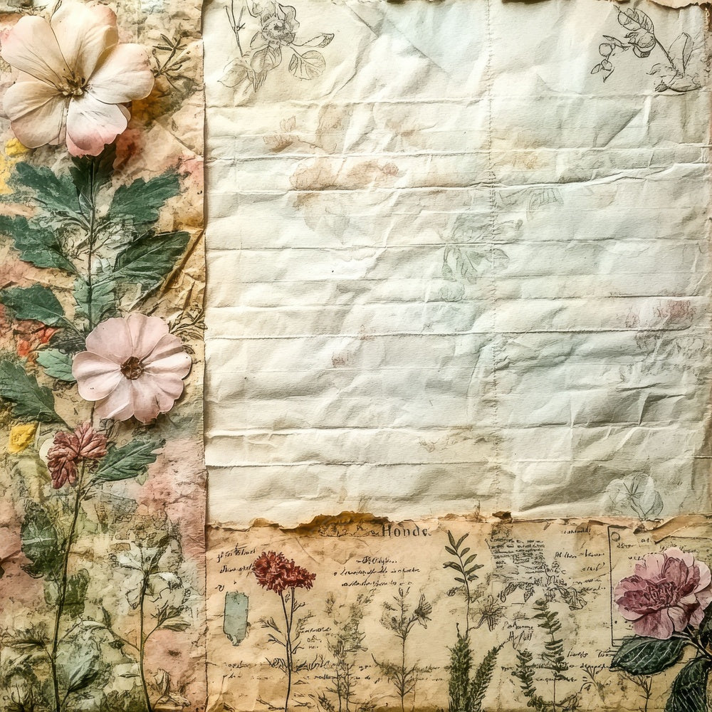 Victorian Decoupage Botanical Scrap Digital Paper Pack (DDD004170)