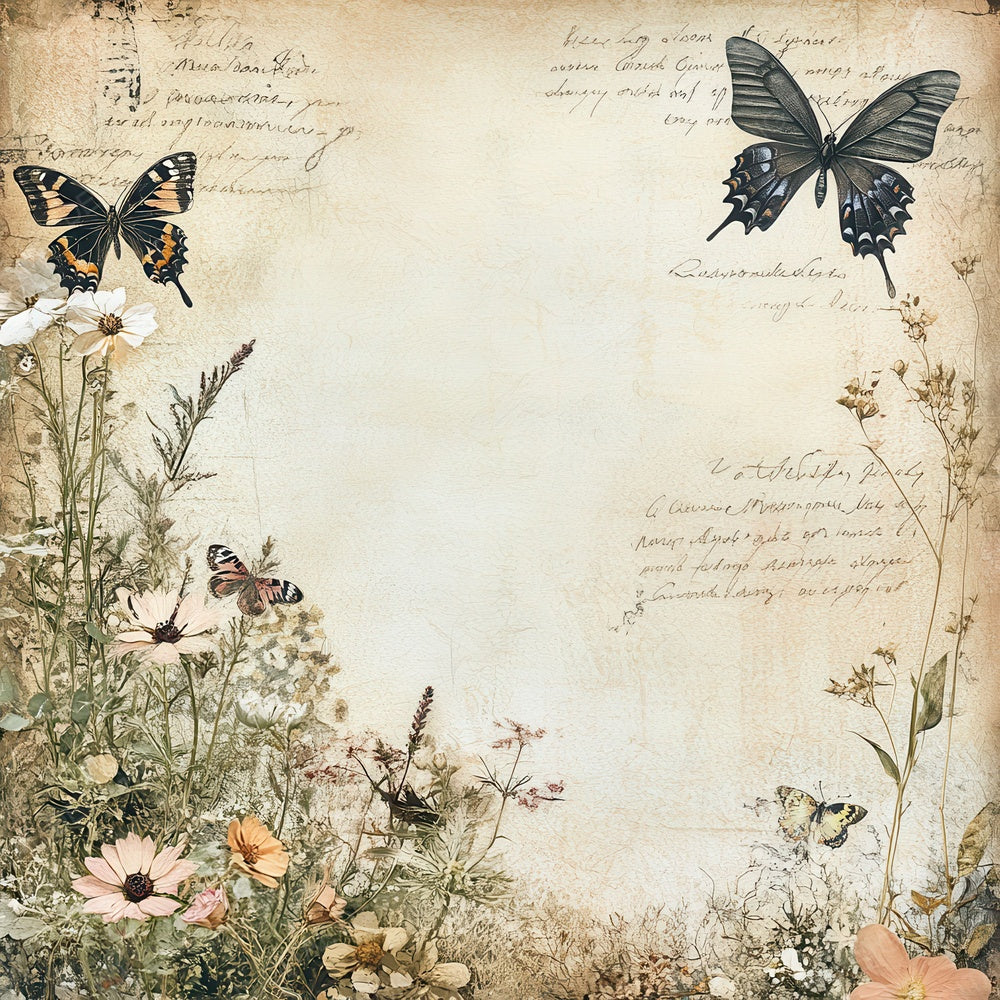 Victorian Decoupage Butterfly Press Digital Paper Pack (DDD004173)