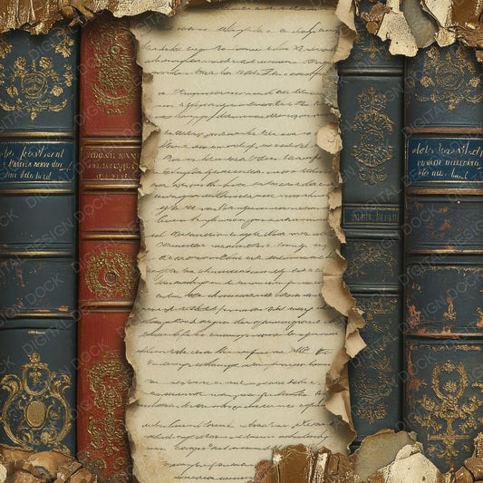 Victorian Decoupage Gilded Letter Stack Digital Paper Pack (DDD004181)