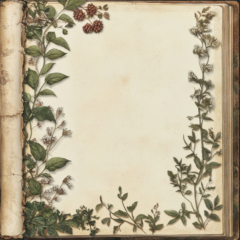 Victorian Decoupage Ivy Journal Scrap Digital Paper Pack (DDD004184)