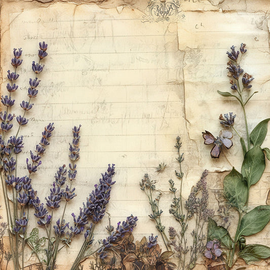 Victorian Decoupage Lavender Apothecary Digital Paper Pack (DDD004188)