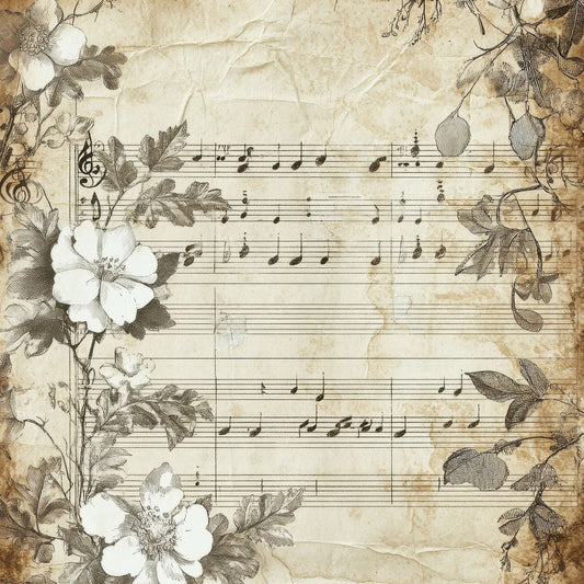 Victorian Decoupage Music Box Paper Digital Paper Pack (DDD004192)